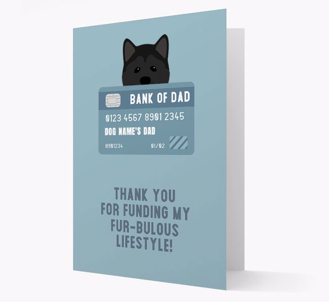 'Bank of Dad' - Personalised {breedFullName} Card